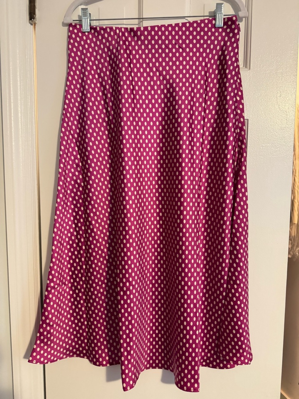 Talbots Fuchsia Polka Dot Circle Skirt
